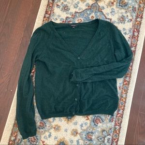 RW&Co vneck cardigan rich emerald green